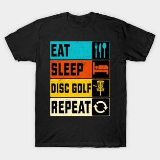 Eat Sleep Disc Golf Repeat Vintage T-Shirt